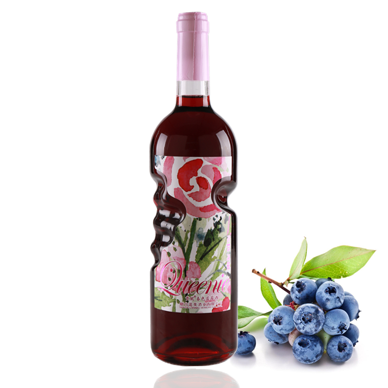 贵妮春色蓝莓酒 天使之手蓝莓果酒 5度750ml/瓶